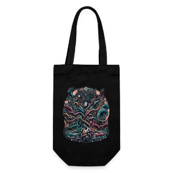 Arbre de vie celtique : Symphonie de la nature - Sac à bouteille - noir - Devant