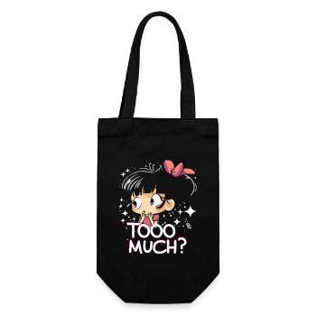 Too much, cute anime girl - Gift Bag for Bottles - black - Front