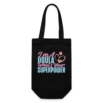 Doula Birth Worker I'm A Doula - Geschenkbeutel für Flaschen - Schwarz - Vorne