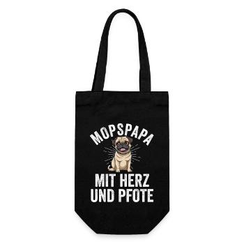 Dog Mop Dad Dog Dad Pug - Gift Bag for Bottles - black - Front