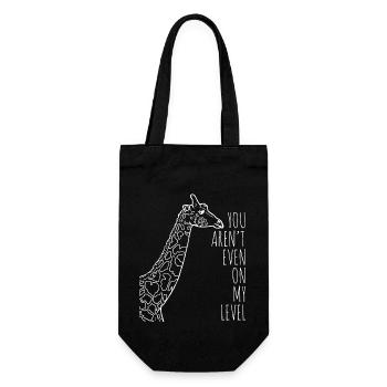 Giraffe Tier Lustig Geschenk - Geschenkbeutel für Flaschen - Schwarz - Vorne