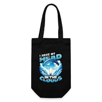 Skydiving Parachute Skydiving Paragliding - Gift Bag for Bottles - black - Front