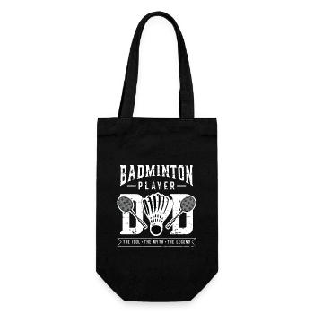 Badminton Player Dad The Idol The Badminton Coach - Gift Bag for Bottles - black - Front