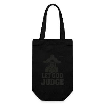 Que Dieu juge, motard à moto rocker - Sac à bouteille - noir - Devant