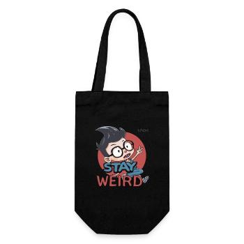 Stay strange, clever rascal - Gift Bag for Bottles - black - Front