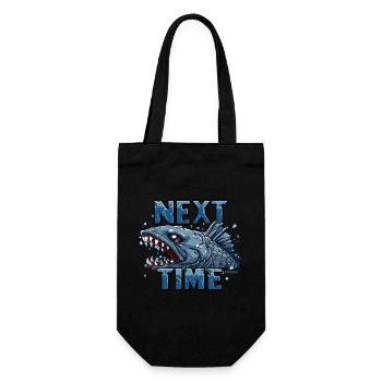 Better luck next time: Fish Angler - Gift Bag for Bottles - black - Front
