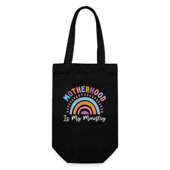 Motherhood Is My Ministry - Gift Bag for Bottles - black - Front