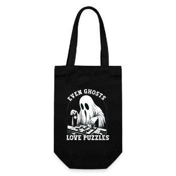 Puzzle Lover Jigzaw Puzzle Brettspiel Puzzler - Geschenkbeutel für Flaschen - Schwarz - Vorne