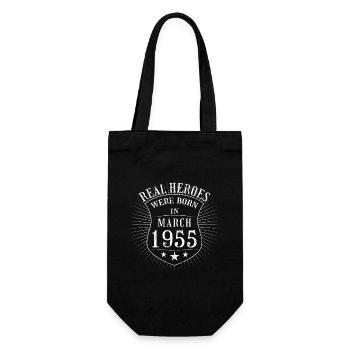 Real Heroes sont nés en Mars 1955 Anniversaire - Sac à bouteille - noir - Devant
