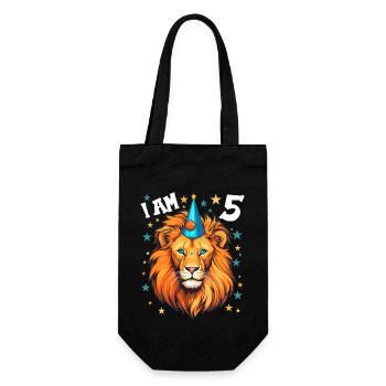 J’ai 5 ans Lion Lion 5e anniversaire - Sac à bouteille - noir - Devant