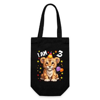 I'm 3 Years Old Lion Lion 3rd Birthday - Gift Bag for Bottles - black - Front