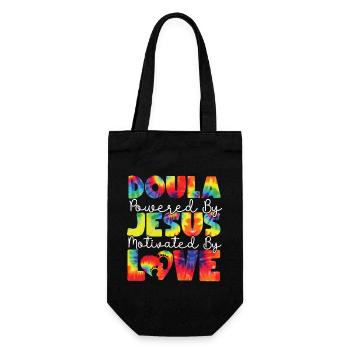 Doula Birth Worker Jesus Faith - Gift Bag for Bottles - black - Front