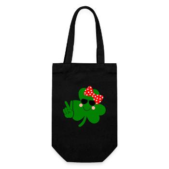 Accessoires de la Saint-Patrick Irlande Shamrock décoration - Sac à bouteille - noir - Devant