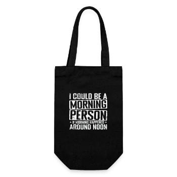 I can't be a Morning Person Sleeping - Gift Bag for Bottles - black - Front