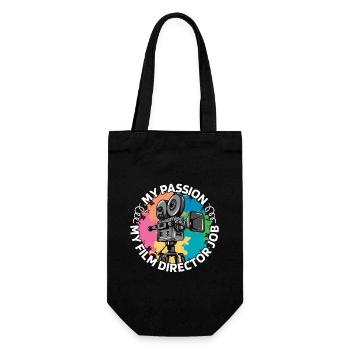 Film Director My Passion My Film Videographer - Gift Bag for Bottles - black - Front