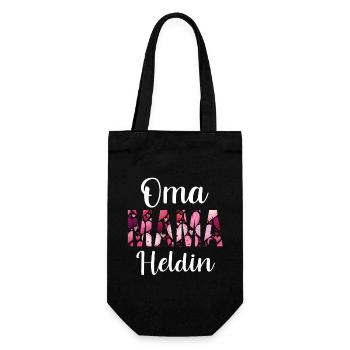 Mutter Geschenk Muttertag Geburtstag Mama - Geschenkbeutel für Flaschen - Schwarz - Vorne
