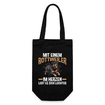 Dog Rottweiler - Gift Bag for Bottles - black - Front
