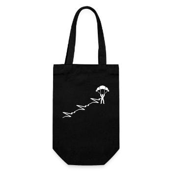 Fallschirmspringen SKYDIVING SKYDIVER - Geschenkbeutel für Flaschen - Schwarz - Vorne