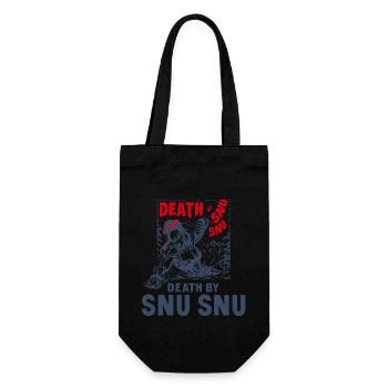Death by Snu Snu, Muskulöse Fitness Frau - Geschenkbeutel für Flaschen - Schwarz - Vorne
