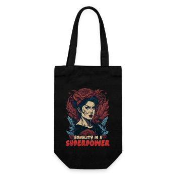 Equality is a Superpower - Gift Bag for Bottles - black - Front