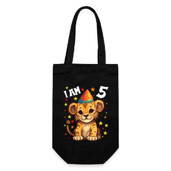 J’ai 5 ans Lion Lion 5e anniversaire - Sac à bouteille - noir - Devant