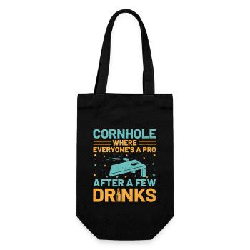 Cornhole Players Cornhole Sports Funny Cornhole Be - Gift Bag for Bottles - black - Front