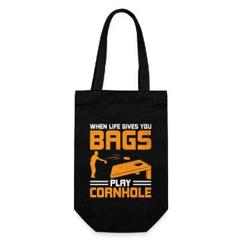 Cornhole Players Cornhole Sports Funny Cornhole Be - Gift Bag for Bottles - black - Front