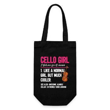 Cellospieler Cellist Musiker Cello - Geschenkbeutel für Flaschen - Schwarz - Vorne