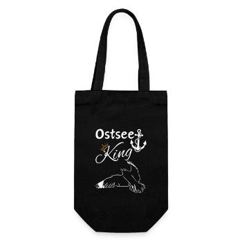 Baltic Sea King-Baltic Sea King Anchor and Seagull - Gift Bag for Bottles - black - Front