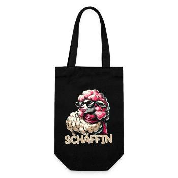 Chef Chefin Schaf Geschenk Schäfin Spruch - Geschenkbeutel für Flaschen - Schwarz - Vorne