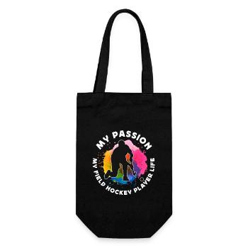 Joueur de hockey sur gazon Ma passion Mon gardien de but - Sac à bouteille - noir - Devant