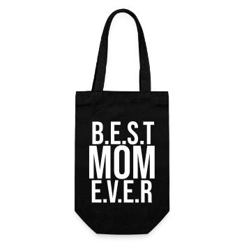Mutter Geschenk Muttertag Geburtstag Mama - Geschenkbeutel für Flaschen - Schwarz - Vorne