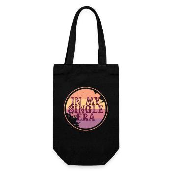 Funny Single Love Humor: The Perfect - Gift Bag for Bottles - black - Front