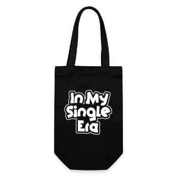 Funny Single Love Humor: The Perfect - Gift Bag for Bottles - black - Front