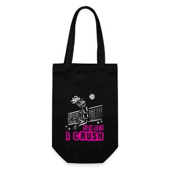 Volley-ball fille joueur de volley-ball Vintage - Sac à bouteille - noir - Devant