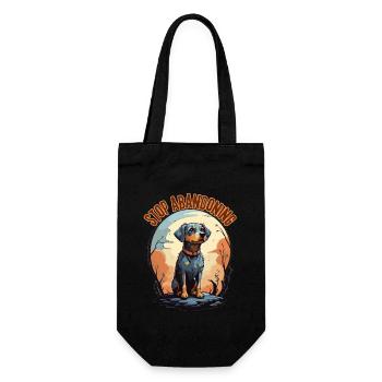 Stop Abandoning Dogs - Gift Bag for Bottles - black - Front