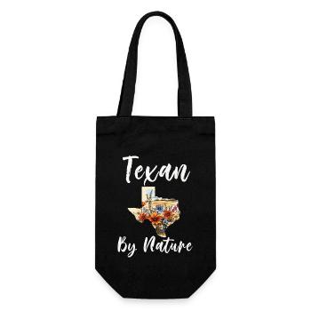 Wildflower Fields Wildflowers Bluebonnet - Gift Bag for Bottles - black - Front
