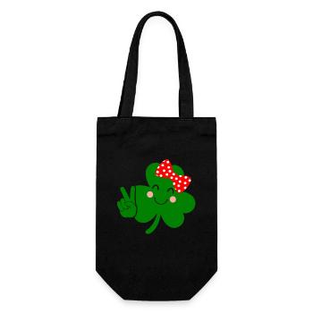 Accessoires de la Saint-Patrick Irlande Shamrock décoration - Sac à bouteille - noir - Devant