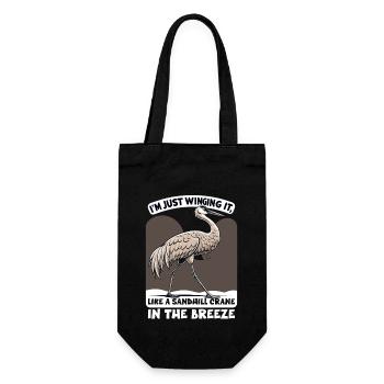 Sandhill Crane Lovers Bird Watching - Gift Bag for Bottles - black - Front