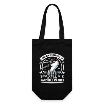 Sandhill Kranichliebhaber Vogelbeobachtung - Geschenkbeutel für Flaschen - Schwarz - Vorne
