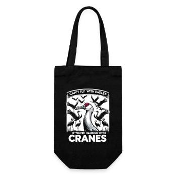 Sandhill Crane Lovers Bird Watching - Gift Bag for Bottles - black - Front