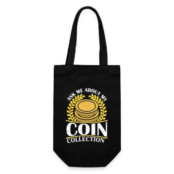 Ask Me About My Coin Collection 2Numismatist's Pri - Geschenkbeutel für Flaschen - Schwarz - Vorne