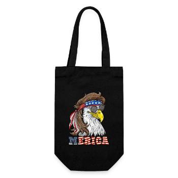 Eagle Merica 4th Of July USA - Geschenkbeutel für Flaschen - Schwarz - Vorne