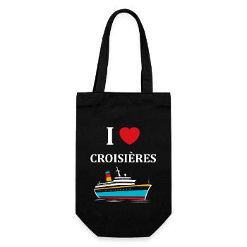 I love Croisières - Sac à bouteille - noir - Devant