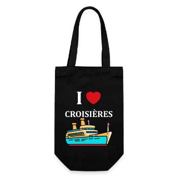 I love Croisières - Sac à bouteille - noir - Devant