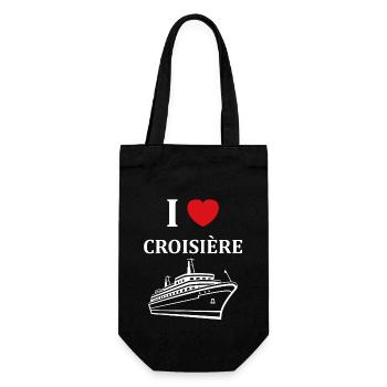 I love Croisière - Sac à bouteille - noir - Devant