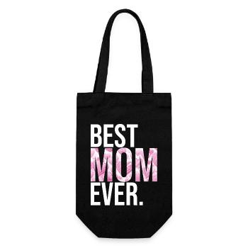Mutter Geschenk Muttertag Geburtstag Mama - Geschenkbeutel für Flaschen - Schwarz - Vorne