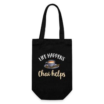 Chai Tea Masala Chai - Gift Bag for Bottles - black - Front