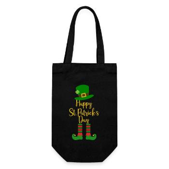 Accessoires de la Saint-Patrick Irlande Shamrock décoration - Sac à bouteille - noir - Devant