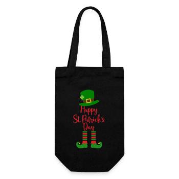 Accessoires de la Saint-Patrick Irlande Shamrock décoration - Sac à bouteille - noir - Devant